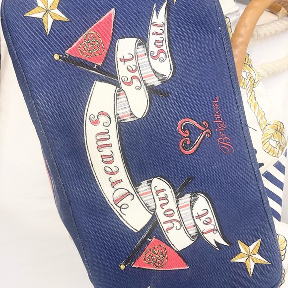 Brighton "Sail Into Summer" Nautical Canvas Tote Bag | NWT | $100 Retail - Picture 6 of 9